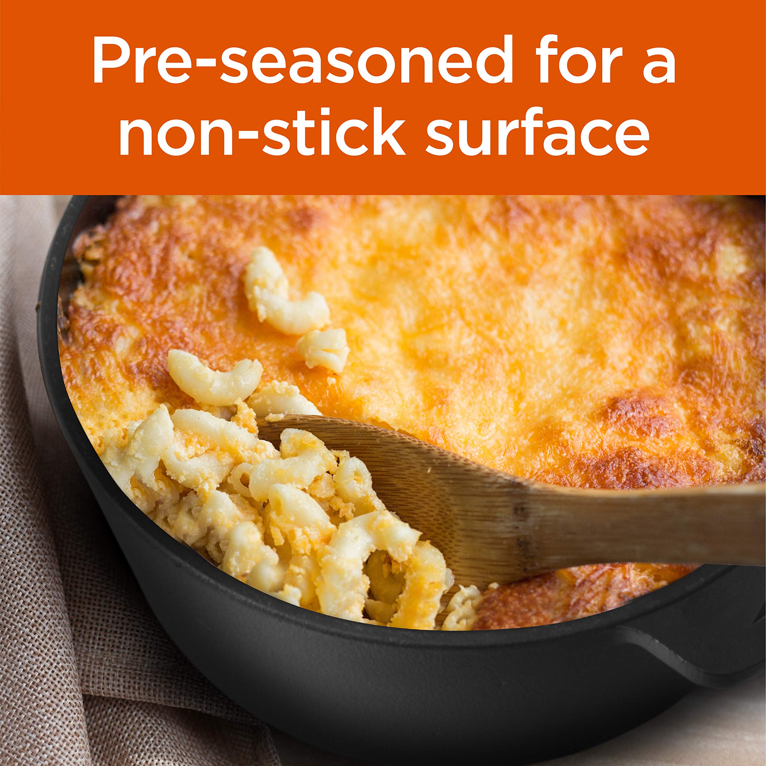 Commercial Chef 5-Quart Cast Iron Dutch Oven with Skillet Lid – Heavy Duty Enameled Cookware for Baking, Roasting & Camping – Perfect for Stovetop, Oven & Outdoor Cooking