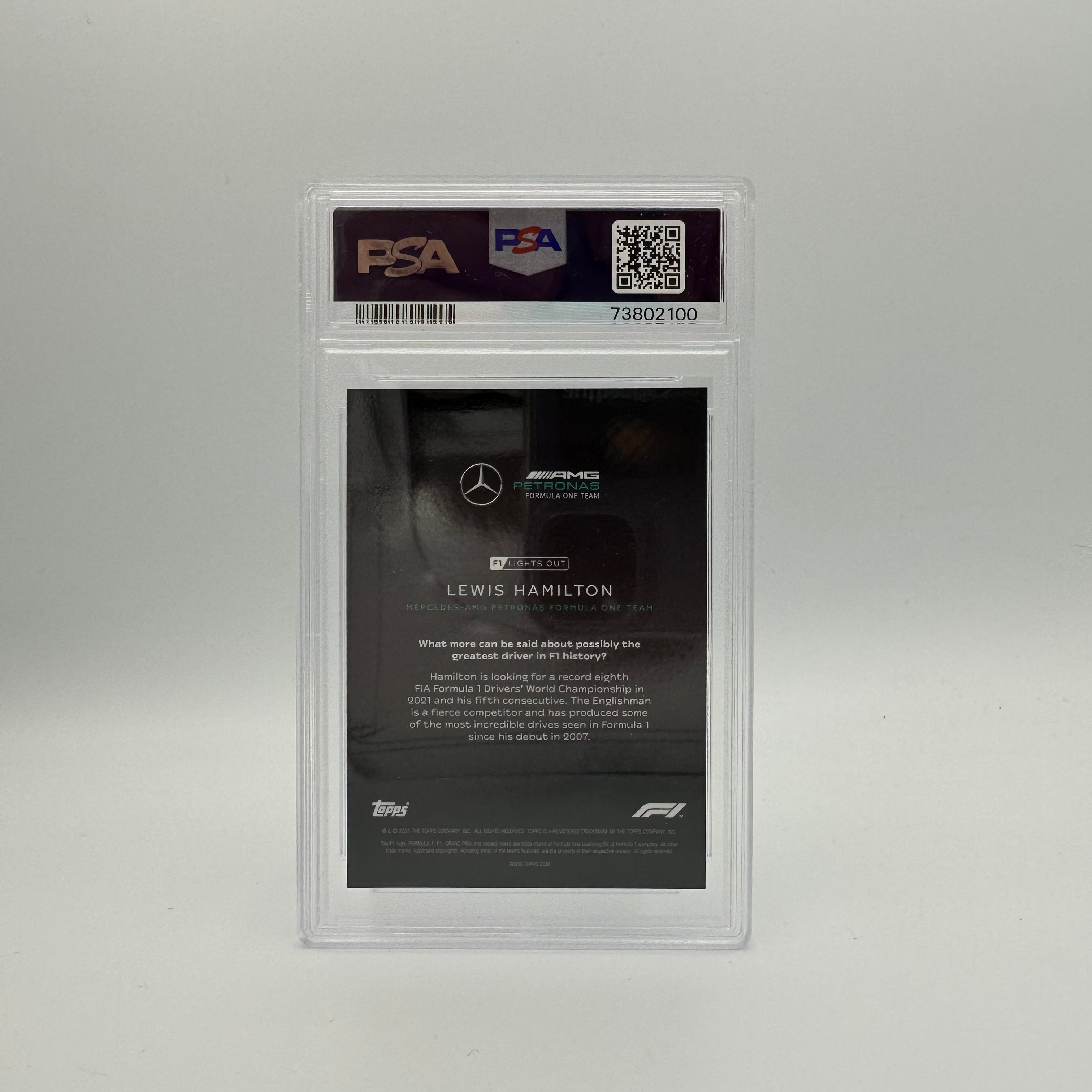 PSA 9 Graded 2006 Lewis Hamilton 50th Anniversary Aqua Racing Driver Card - Perfect for Collectors, Fans, and Sports Memorabilia Enthusiasts