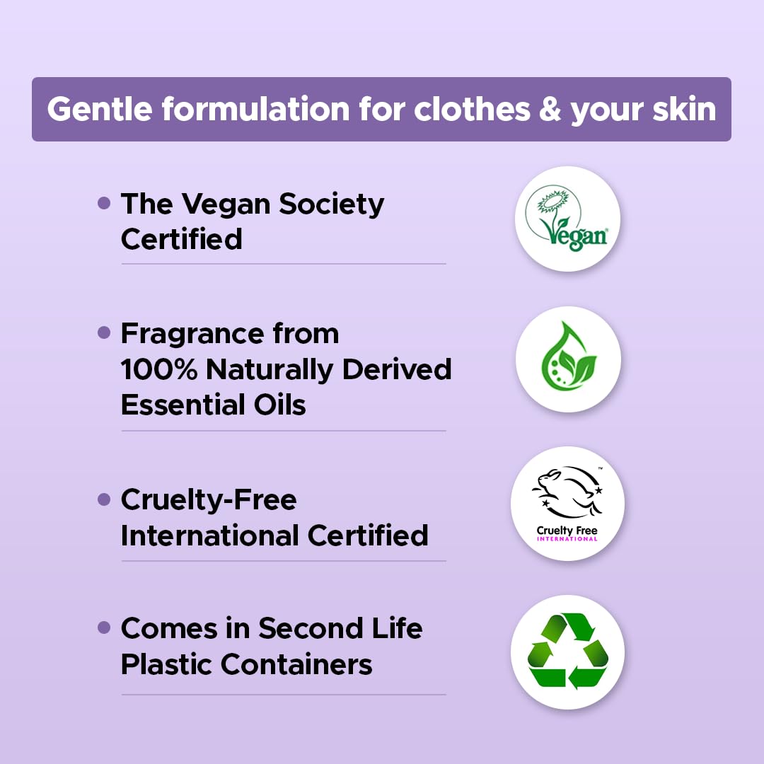 Ethiek Liquid Detergent for Silk, Wool & Delicate Fabrics - Gentle Enzyme-Free Natural Organic Laundry Detergent - Safe for Top Load, Front Load Washing Machines & Hand Wash - 500ml - Perfect for Baby Clothes, Lingerie & Cashmere Sweaters