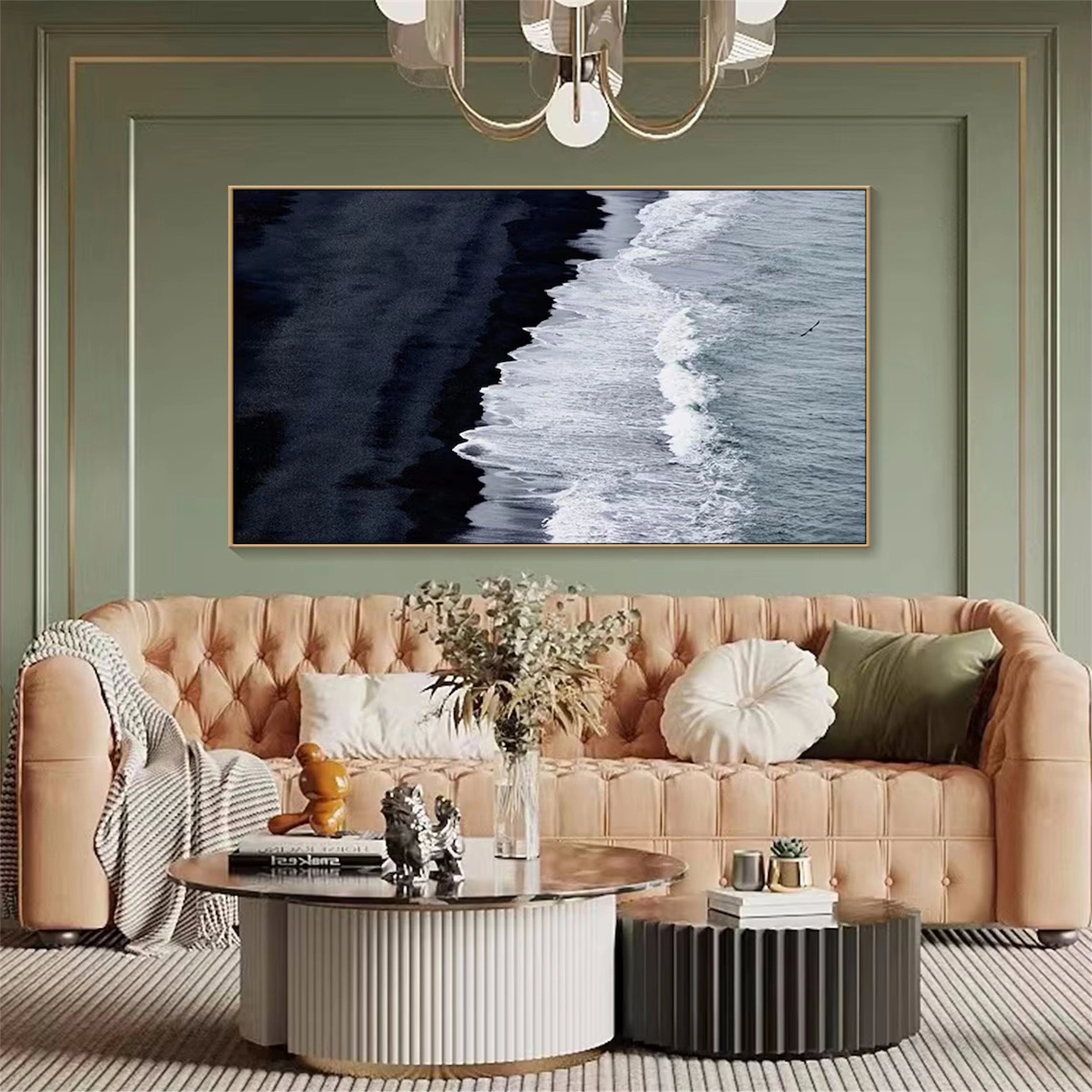 Modern Black and White Textured Minimalist Wall Art Print #MZ056 - Perfect for Living Room, Bedroom & Office Decor