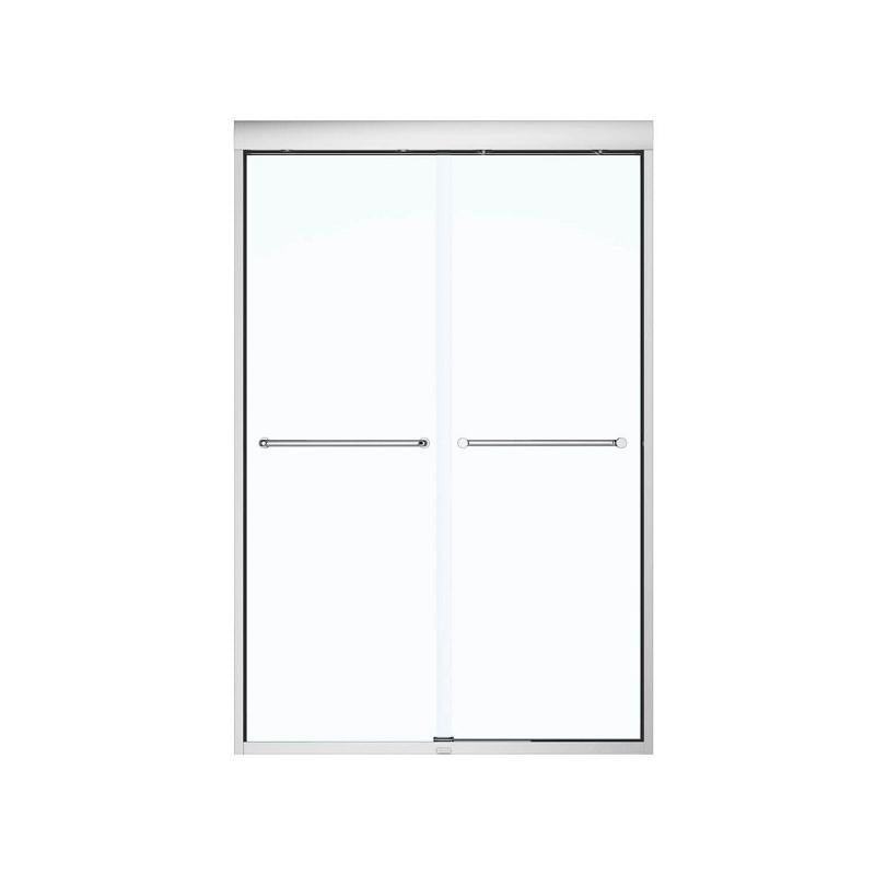Chrome Semi-Frameless Sliding Alcove Shower Door with Clear Glass - MAAX Kameleon 43-47in x 71in - Perfect for Modern Bathroom Renovations & Space-Saving Solutions