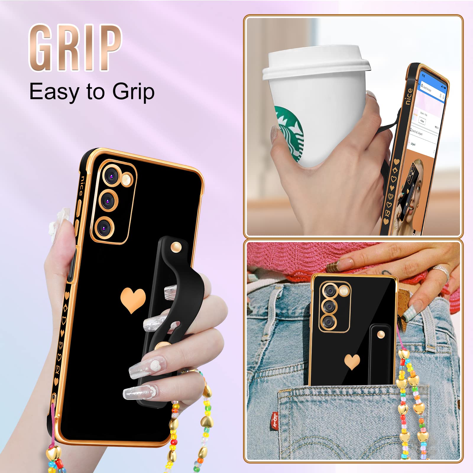 Cute Heart Design Samsung Galaxy A03S Phone Case 6.5