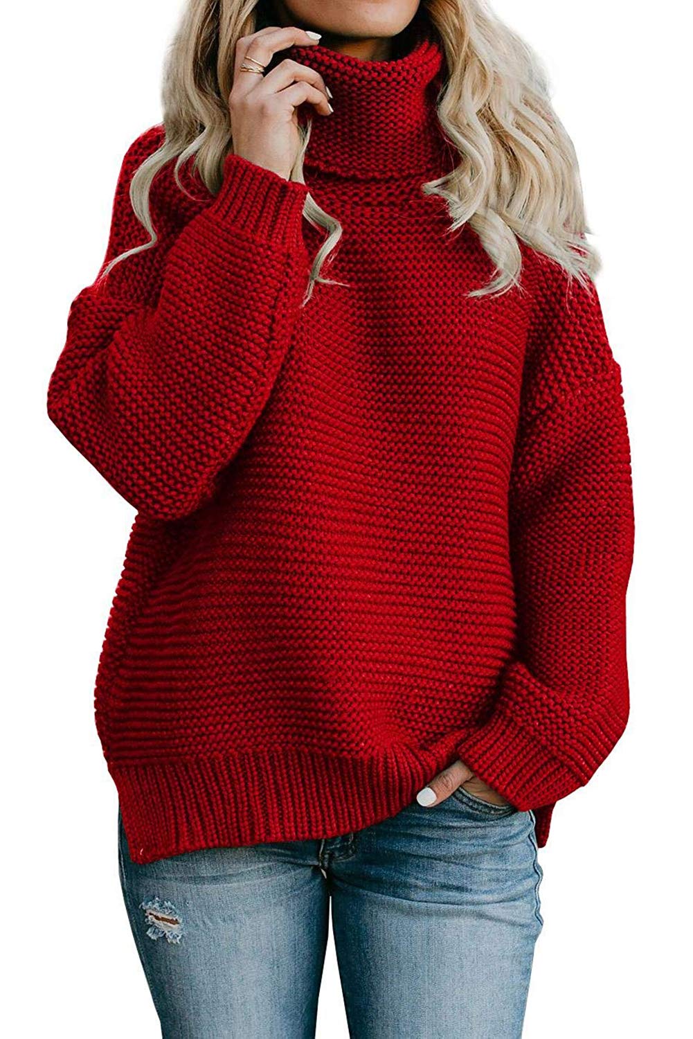 QACOHU Women's Chunky Turtleneck Sweater - Soft Long Sleeve Knit Pullover Top for Winter | Cozy Casual Wear, Office Outfits & Holiday Fashion