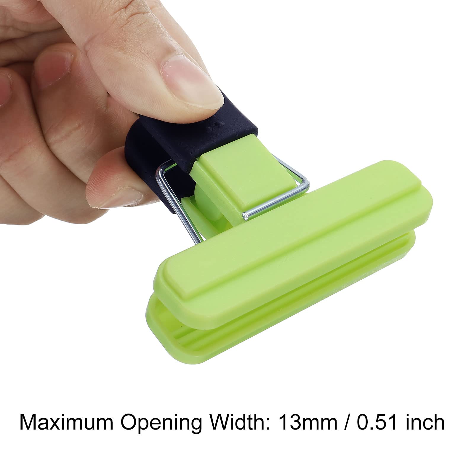 PATIKIL 3 Inch Plastic Storage Clips - 3 Pack Food Bag Sealer Clamps for Kitchen Storage, Paper Files & Photo Organization (Grass Green) - Perfect for Pantry, Office & Craft Room Organization
