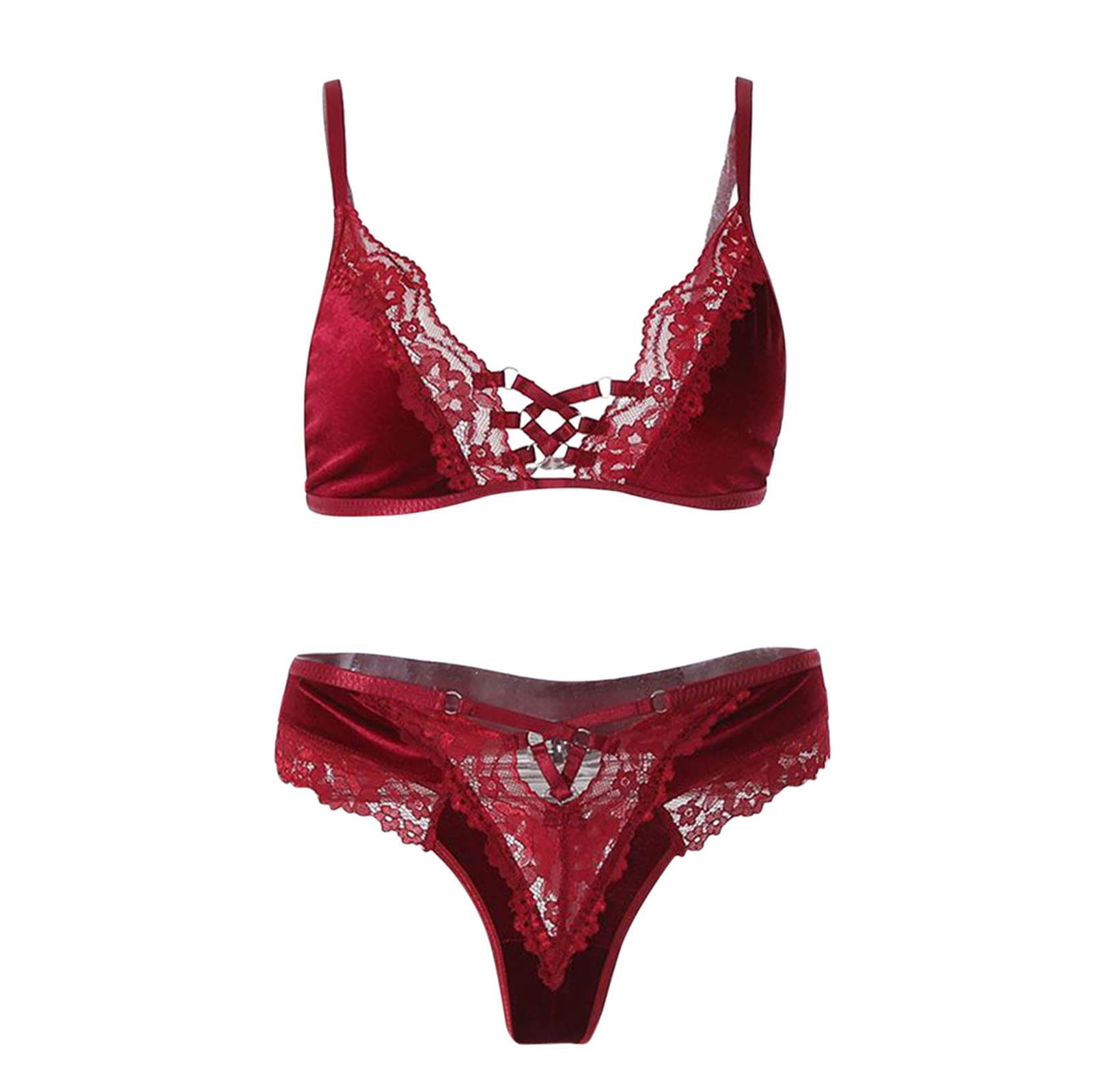 Sexy Women's Mesh See-Through Lingerie Set with G-String & Stockings - Seductive Two-Piece Underwear for Romantic Nights & Boudoir Photography