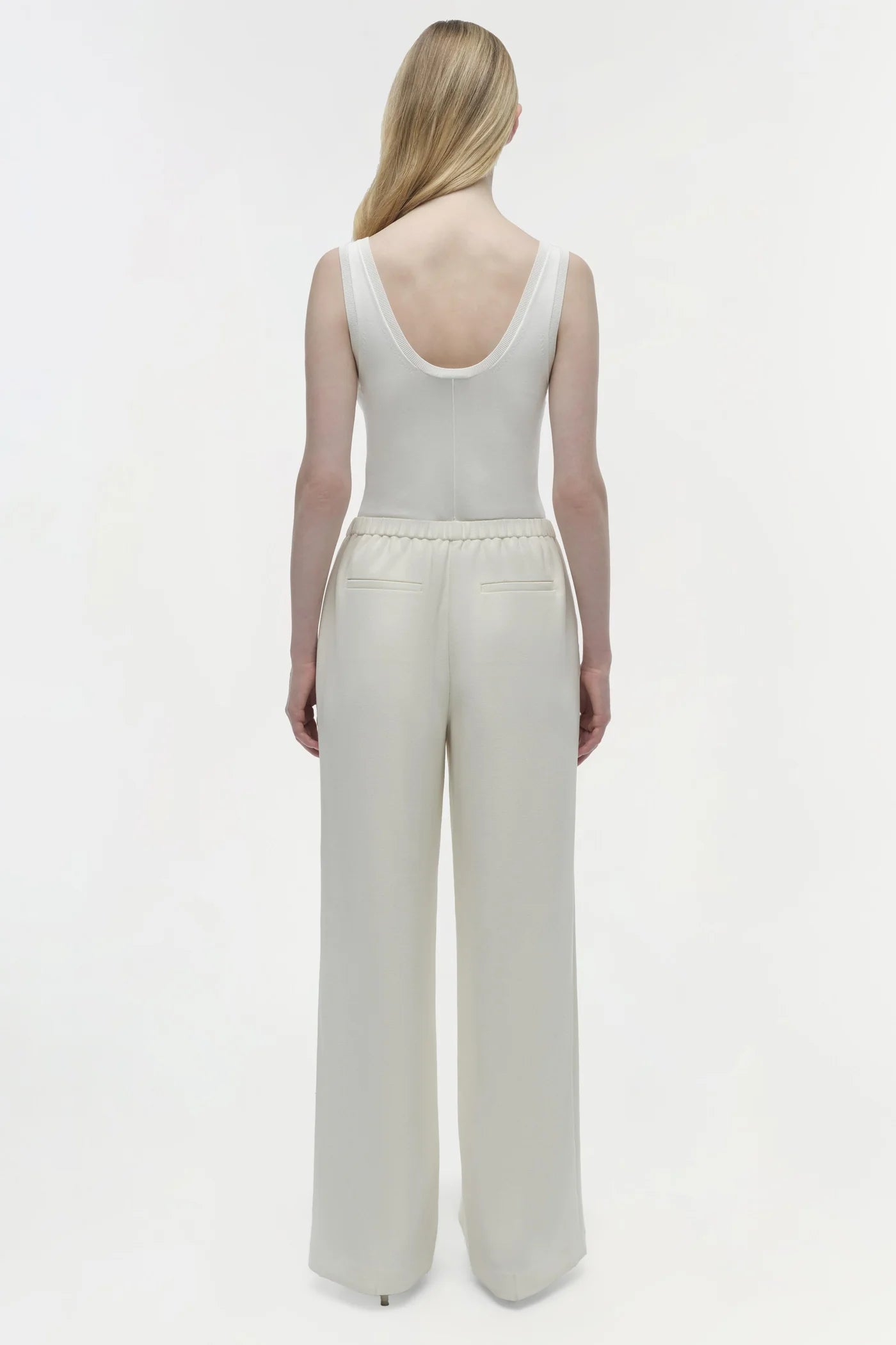 Cillian Straight Leg Pants for Women - Winter Snow White Stretch Trousers | Office Wear, Casual Outfits & Cold Weather Fashion
