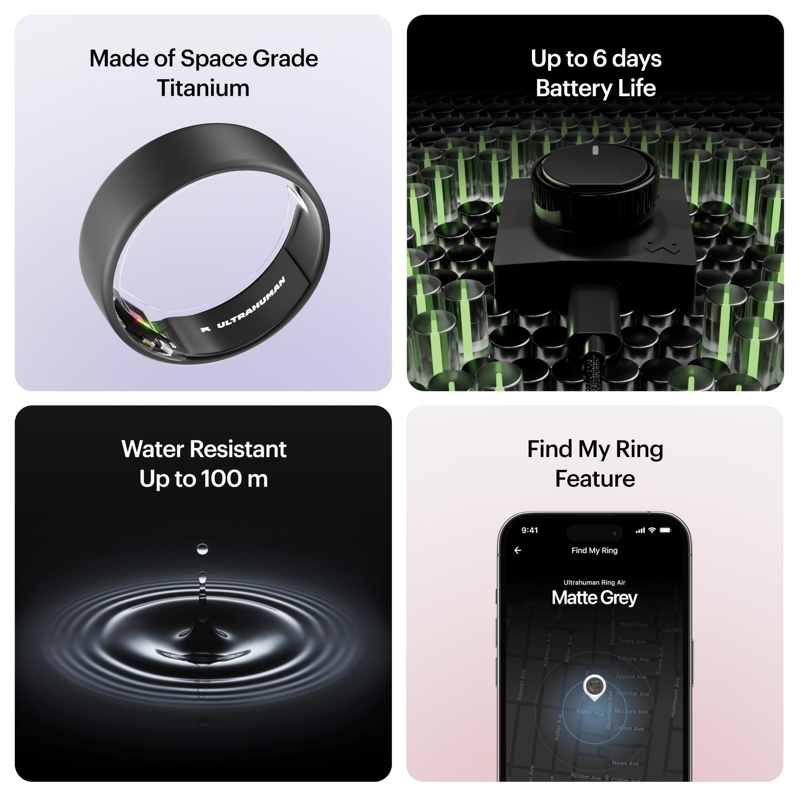 ULTRAHUMAN Ring AIR - Smart Ring for Sleep Tracking & Fitness Monitoring, Health Tracker for Women & Men (No Subscription Fee for Basic Features) - Perfect for Nighttime Sleep Analysis & Daily Activity Tracking