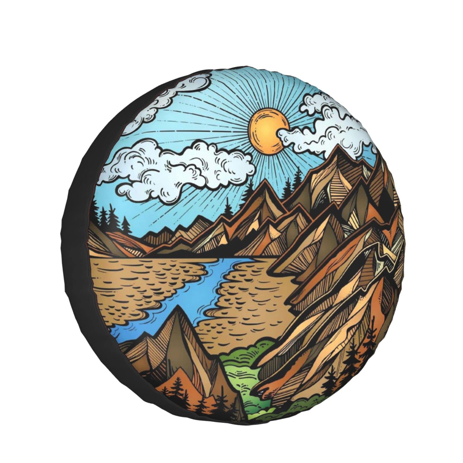 Vintage Spare Tire Cover - Weatherproof Universal Fit for 14