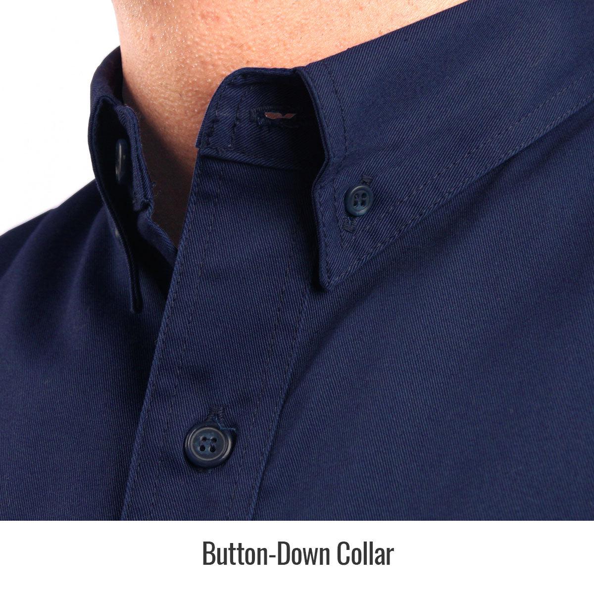 Black Stallion AR/FR Cotton Work Shirt - Flame Resistant Navy Blue (WF2110 NV) - Durable Safety Shirt for Construction, Oilfield & Industrial Work