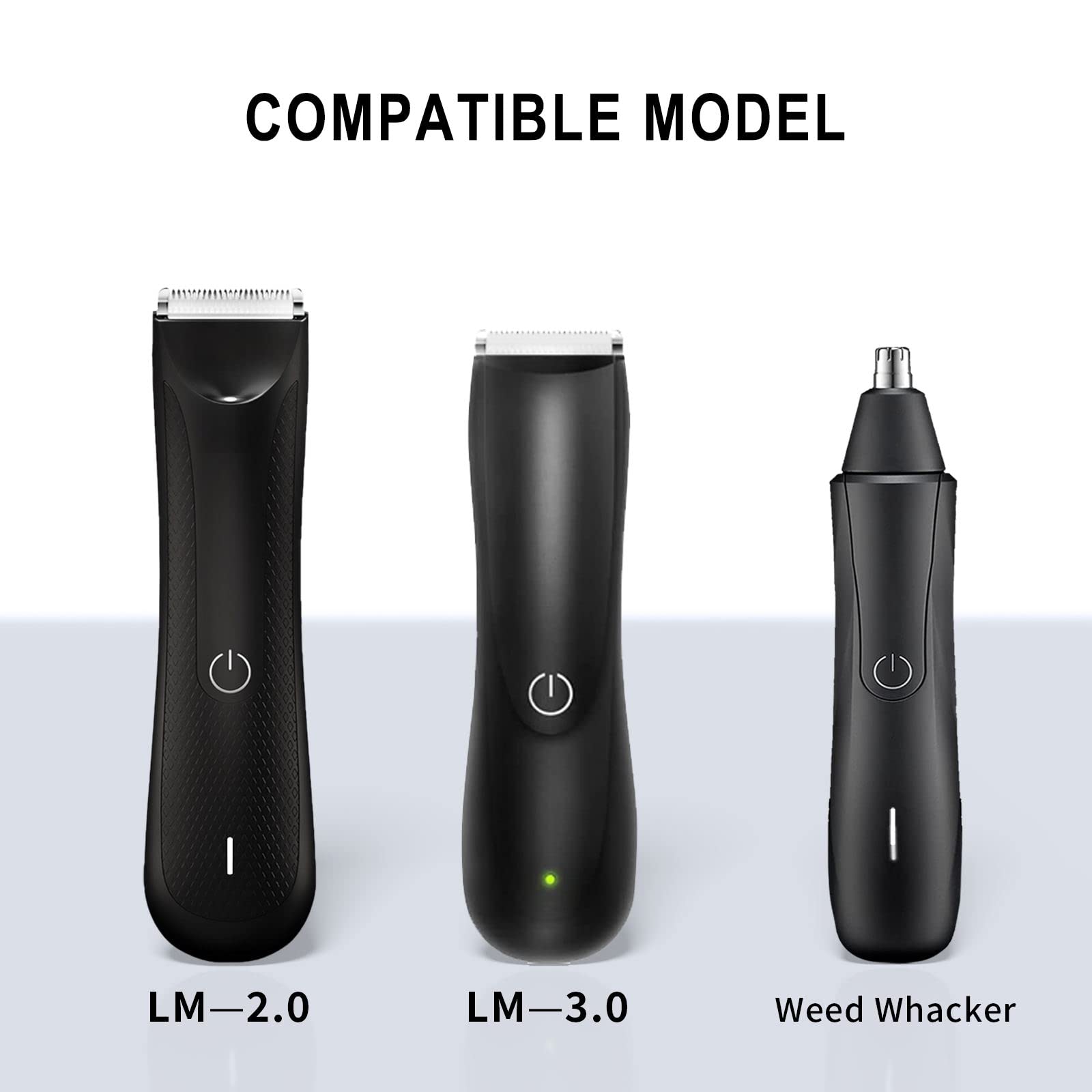 MANSCAPED Charging Dock Replacement - Compatible with Lawn Mower 3.0/2.0 Electric Groin Hair Trimmer & Weed Whacker Nose/Ear Trimmer - Power Cord Adapter - Perfect for Home Grooming & Travel Use