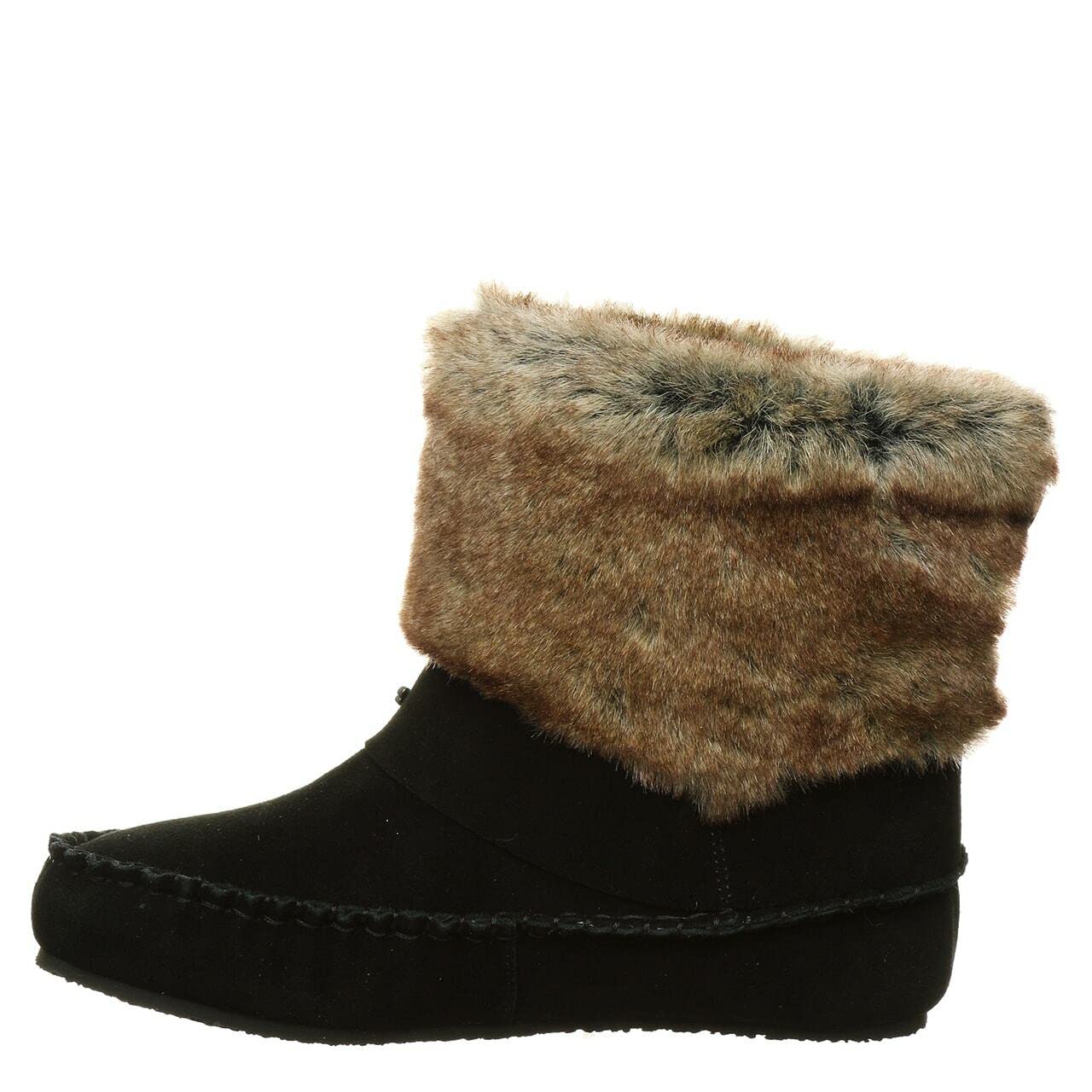 BEARPAW Women's Monet Winter Boots - Classic Suede Slip-On Ankle Boots for Women | Warm & Comfortable Snow Boots | Multiple Color Options | Perfect for Cold Weather, Snow Days & Casual Outings