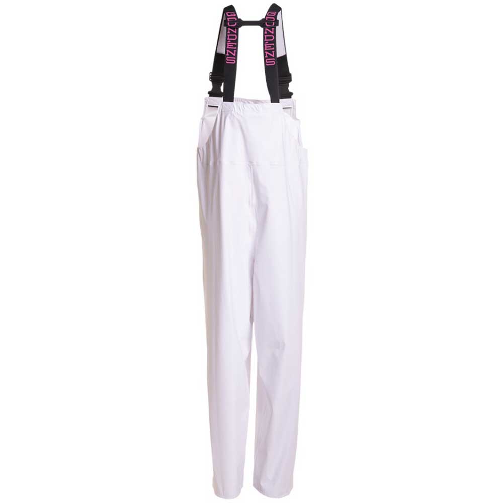 Grundens Petrus 118 Women's White Waterproof Fishing Bib Pants - Durable & Comfortable for Commercial Fishing, Boating, and Outdoor Work