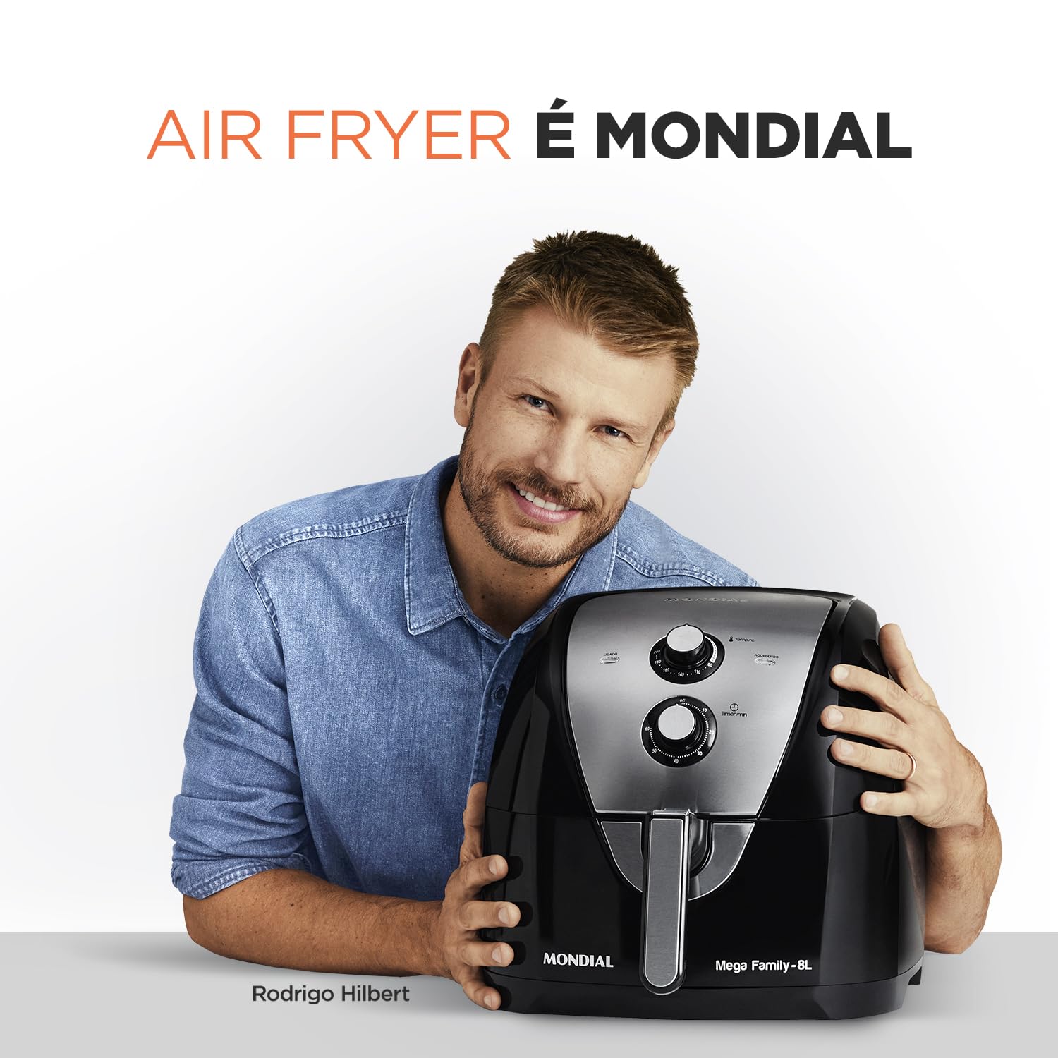 Mondial 8L Air Fryer Oil Free Cooker, 1900W, 110V, Black/Stainless Steel (AFN-80-BI) - Healthy Frying for Family Meals, Snacks & Party Foods