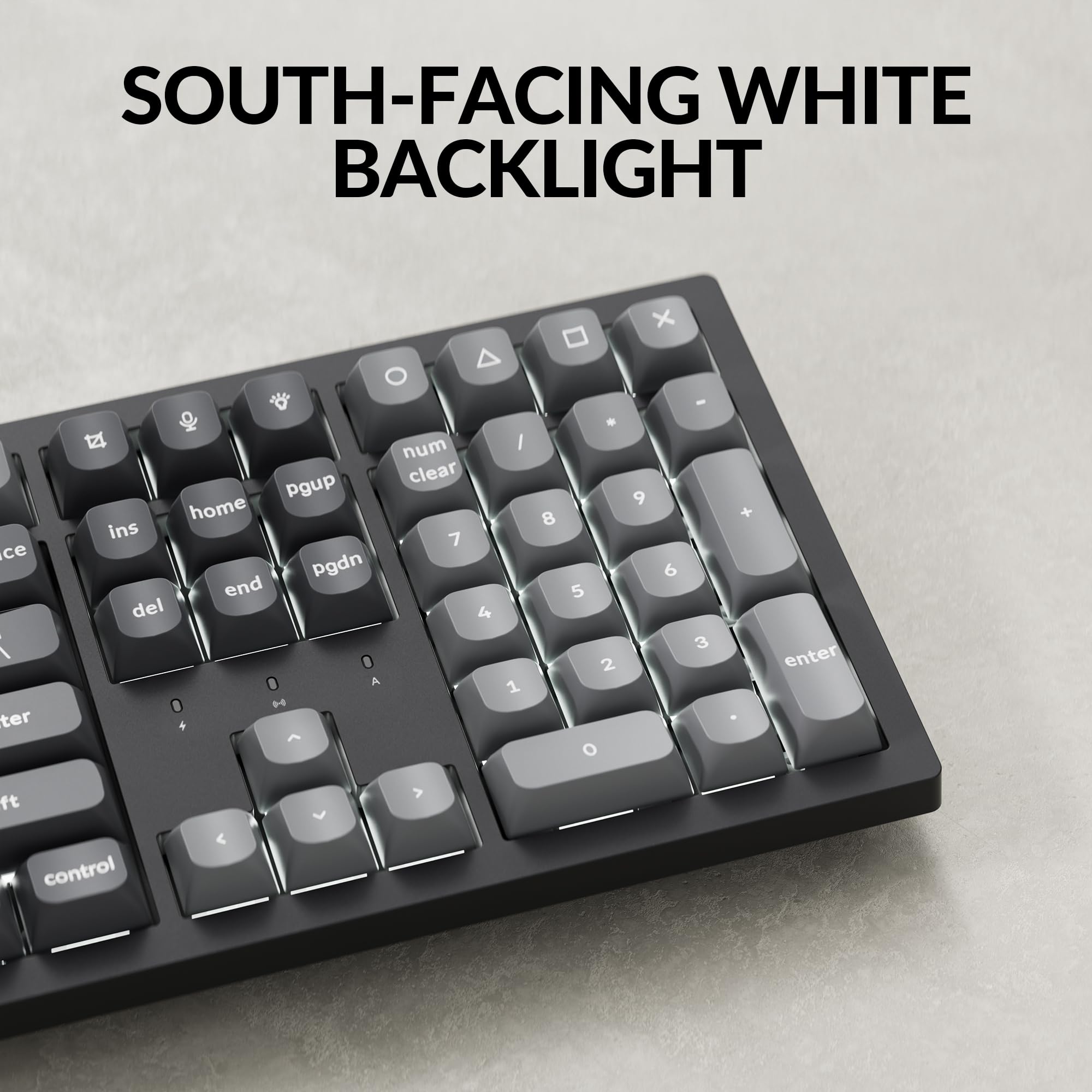 Keychron K10 Max Wireless Custom Mechanical Keyboard - 100% Full Size Layout, QMK/VIA Programmable, 2.4GHz/Bluetooth 5.1/Wired Triple Mode, White Backlit, PBT Keycaps, 108 Keys for Mac/Windows/Linux - Perfect for Office Work, Gaming & Programming