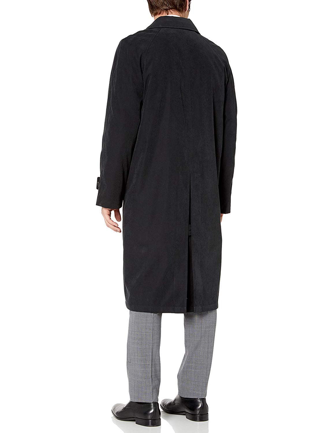 Adam Baker Men's Single Breasted Full Length Trench Coat - Waterproof All-Season Raincoat for Business, Travel & Formal Occasions