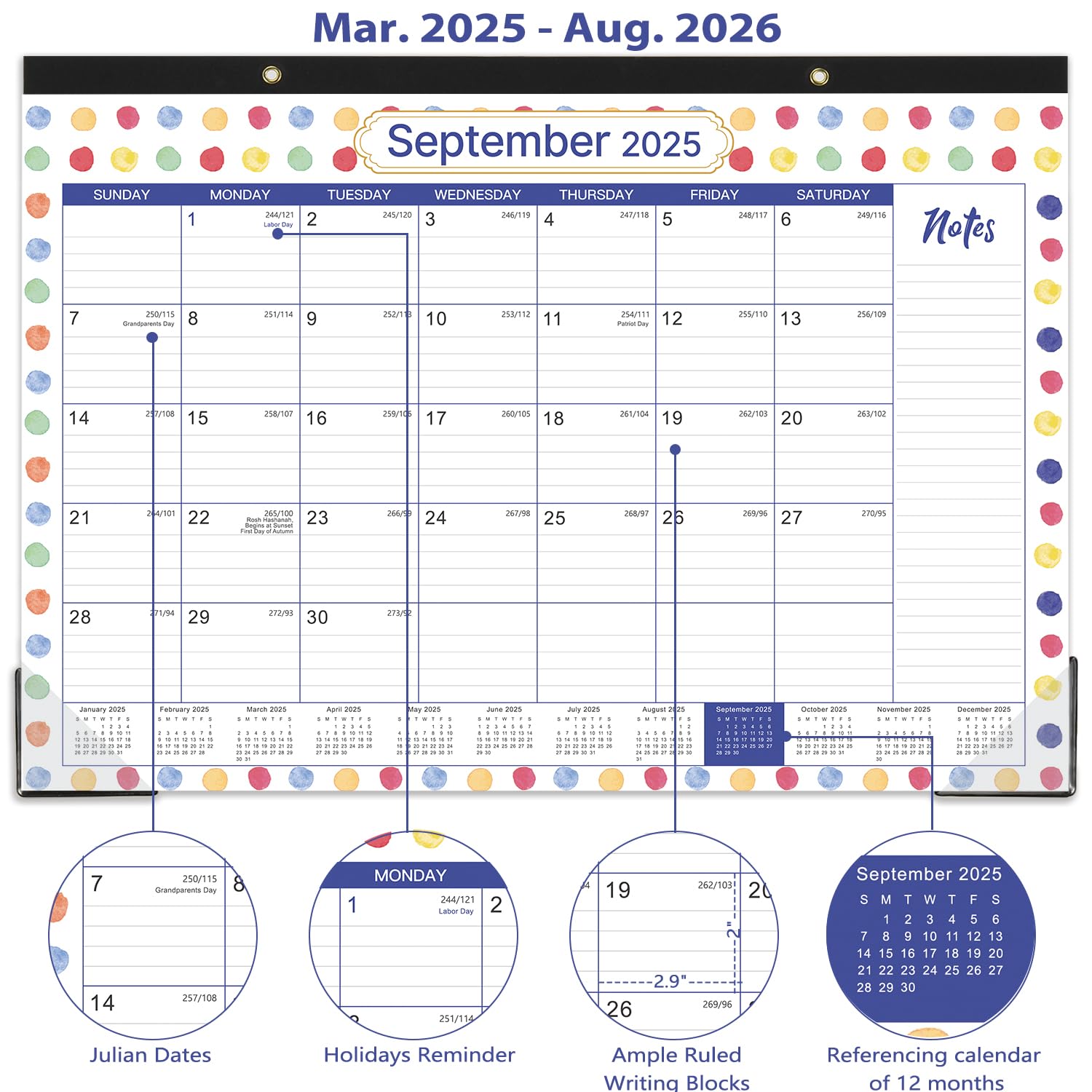 2025-2026 Large Desk Calendar Planner (17