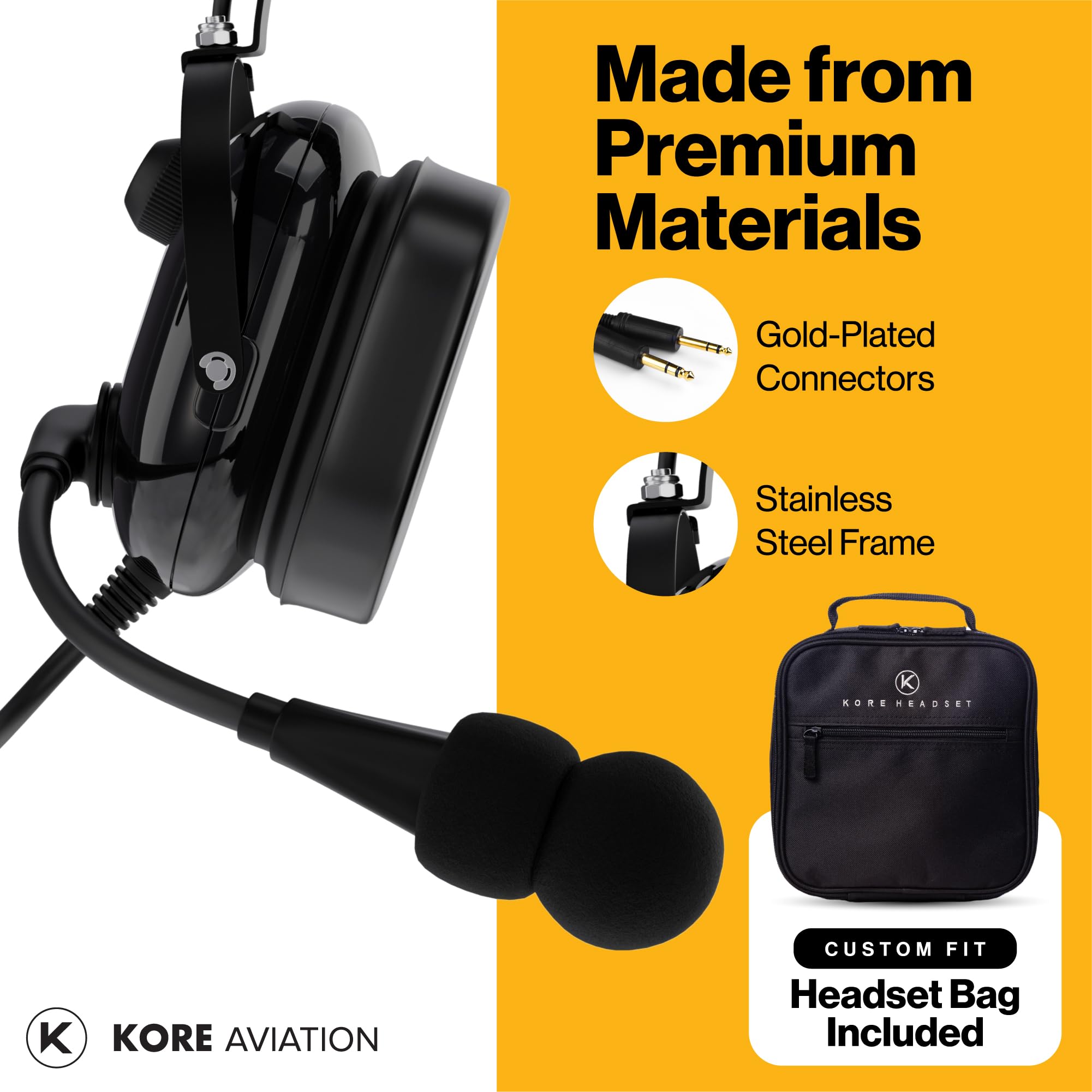KA-1 Aviation Headset for Pilots - Premium 100% Cotton Washable Double Knit Ear Covers (Pair) - Perfect for Flight Training & Cockpit Use