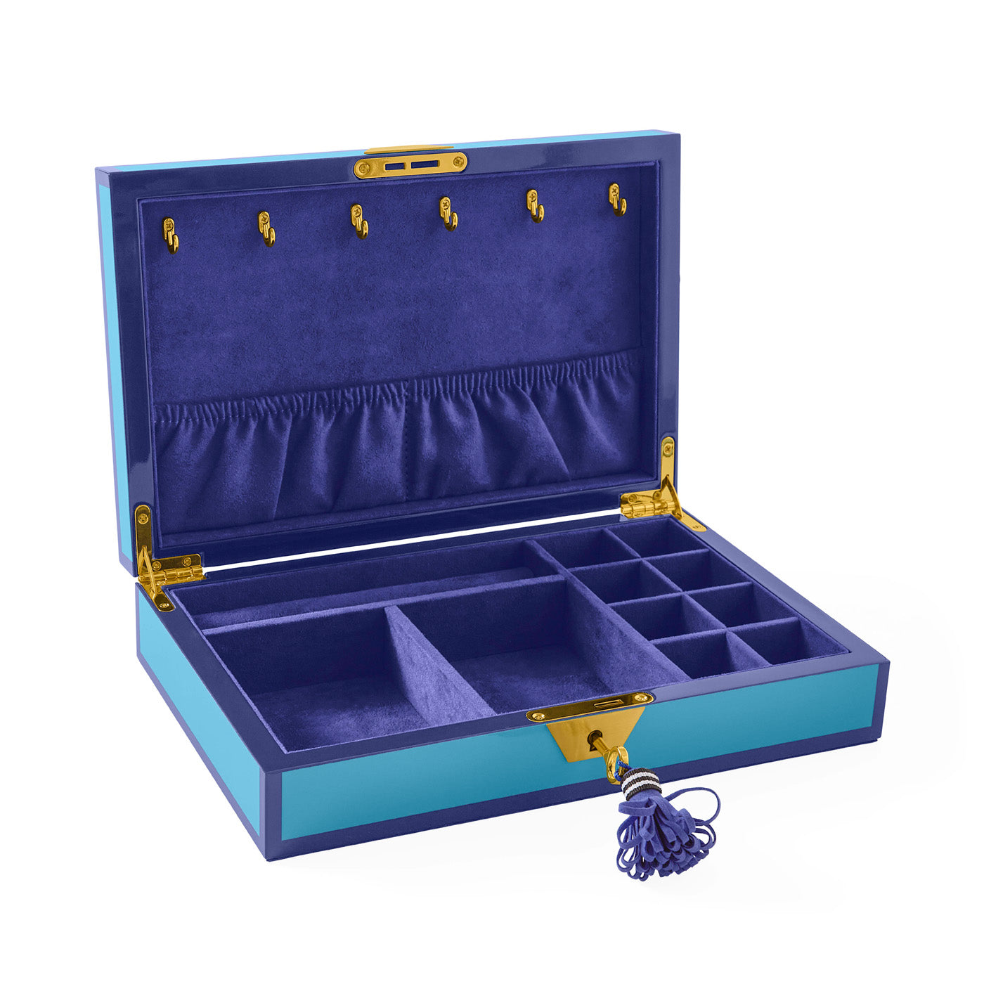 Elegant Lacquer Jewelry Box for Women - Handcrafted Wooden Storage Organizer with Mirror - Perfect for Necklaces, Rings & Earrings - Home Decor & Gift Idea