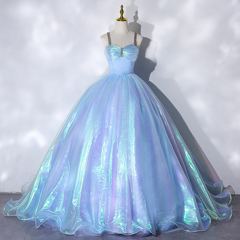 Sparkly Sweet 16 Birthday Party Dress - Fairy Spaghetti Strap Prom Gown for Teens - Formal Evening Gown for Quinceañera, Homecoming, and Special Occasions