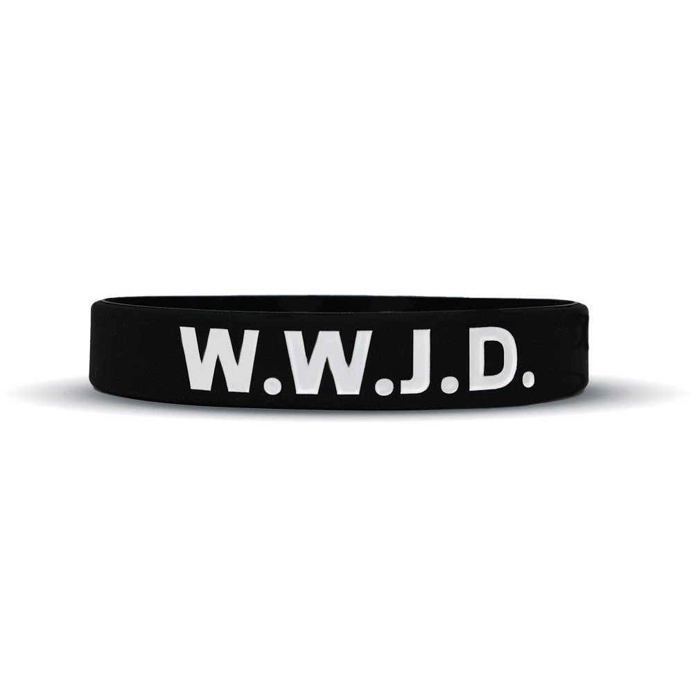 W.W.J.D. Wristband - Christian Silicone Bracelet for Men & Women - Inspirational Faith-Based Accessory - Perfect for Church, Bible Study & Daily Wear