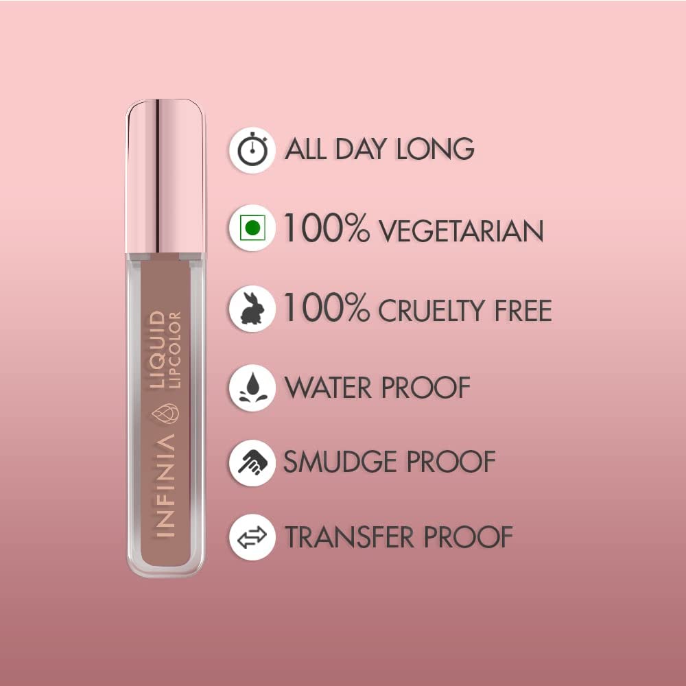 INFINIA Long Lasting Liquid Lipstick - M92 Velvet Matte Finish, Hydrating & Smudge Proof | Perfect for Everyday Wear, Parties & Special Occasions