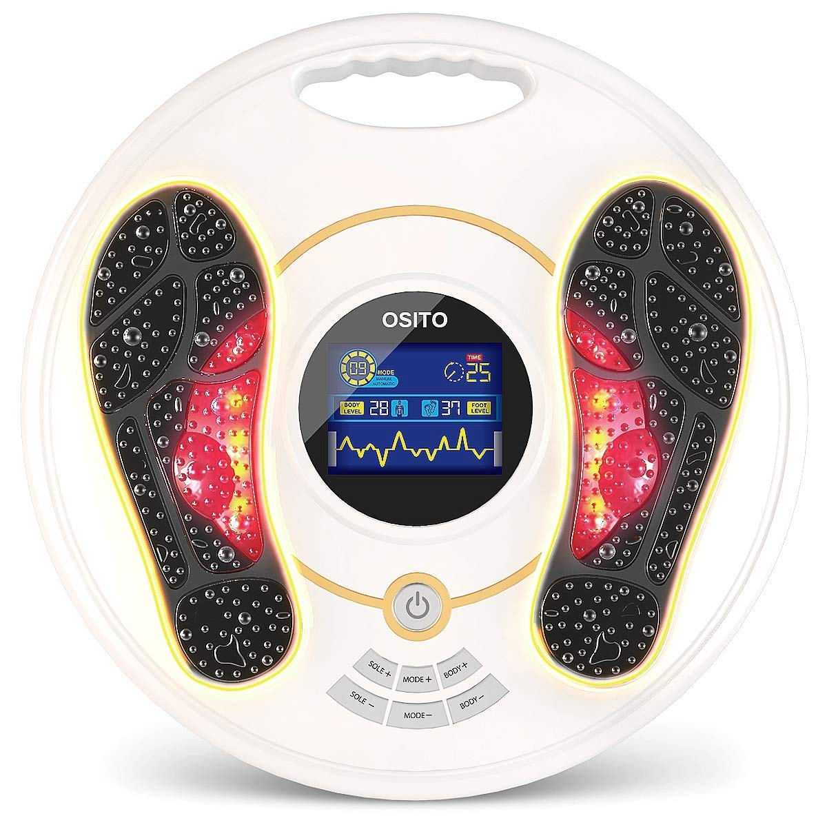 Foot Massager Machine for Pain Relief and Relaxation - White | Electric Shiatsu Massage for Feet, Legs, and Calves | Perfect for Home, Office, and Travel Use