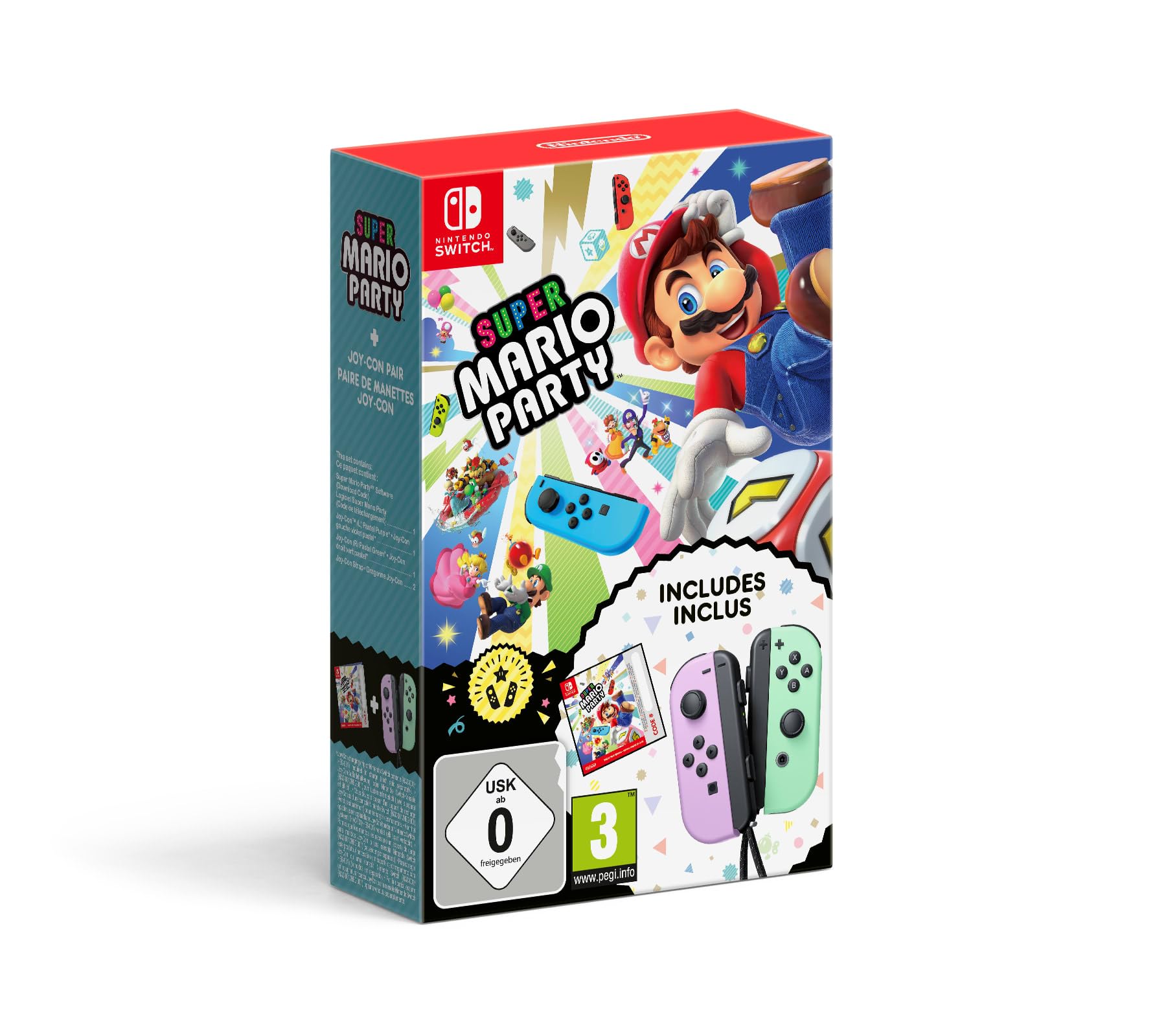 Super Mario Party Game with Joy-Con Controllers Bundle - Fun Multiplayer Nintendo Switch Game for Family & Friends Game Night