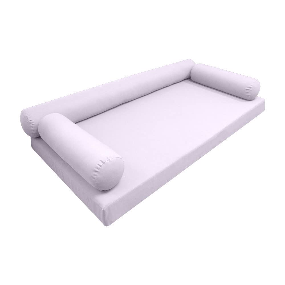 Style 6 Outdoor Daybed Mattress Bolster Pillow Slipcovers - Knife Edge Queen Size Cover Only (AD107) | Waterproof & UV Resistant for Patio, Poolside & Garden Furniture