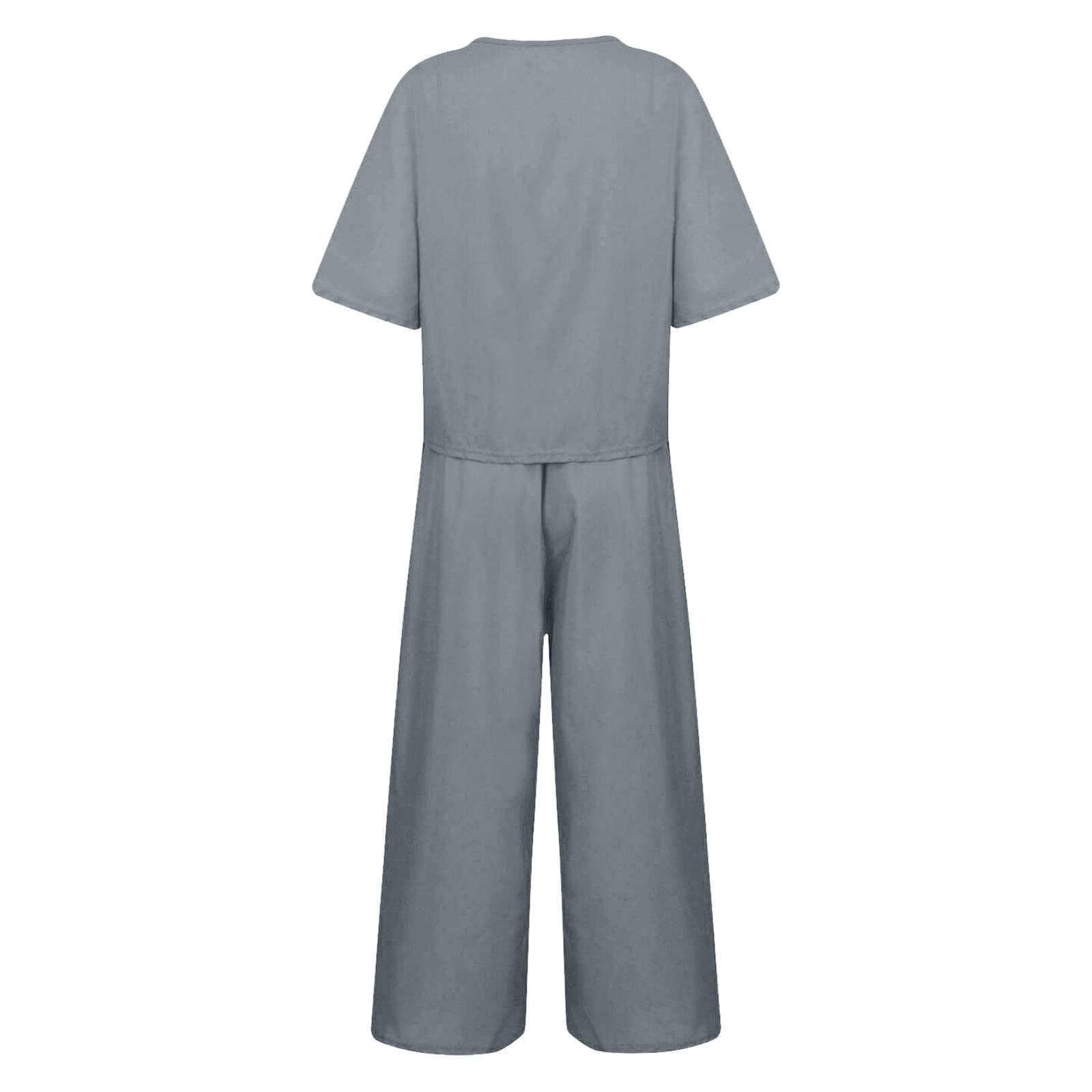 Women's 2-Piece Lounge Set - Soft Short Sleeve Shirt & Comfy Pants Pajama Outfit | Cozy Loungewear for Home, Sleep & Relaxation | Breathable Tracksuit for Yoga & Casual Wear
