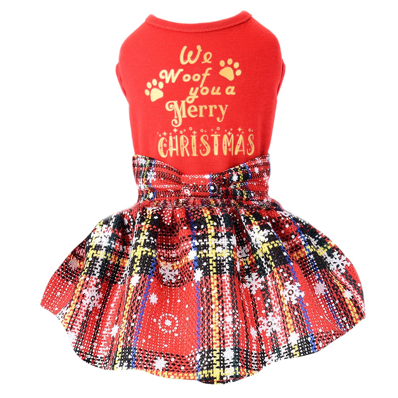 Christmas Dog Dresses for Small Dogs - Festive Holiday Pet Outfit for Chihuahua, Yorkie & Teacup Puppies - Cute Xmas Puppy Clothes & Cat Apparel (Small, Red) - Perfect for Holiday Photos & Family Gatherings