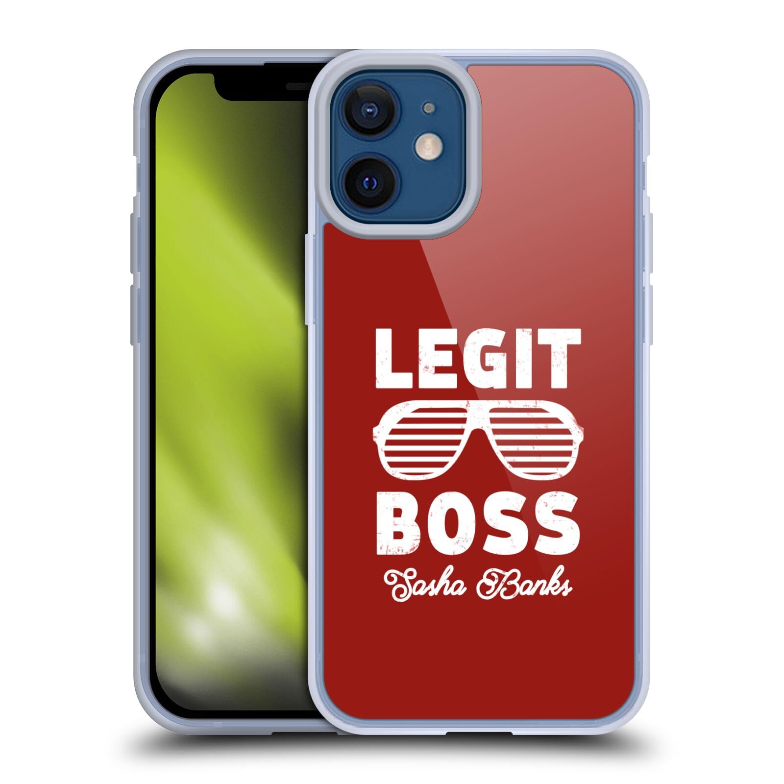 Official WWE Vintage Sasha Banks Soft Gel Phone Case for Apple iPhone 12 Mini - Durable Protection with Stylish Wrestling Design, Perfect for WWE Fans and iPhone Users