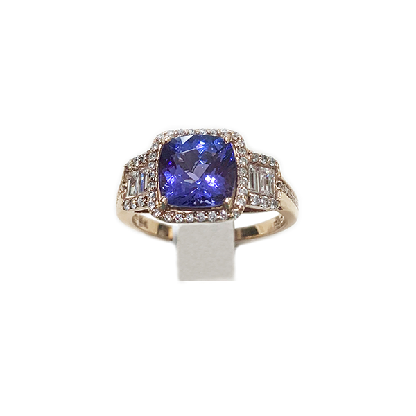 14K Rose Gold Tanzanite Ring for Women - Elegant Gemstone Jewelry Gift for Anniversary, Engagement & Special Occasions
