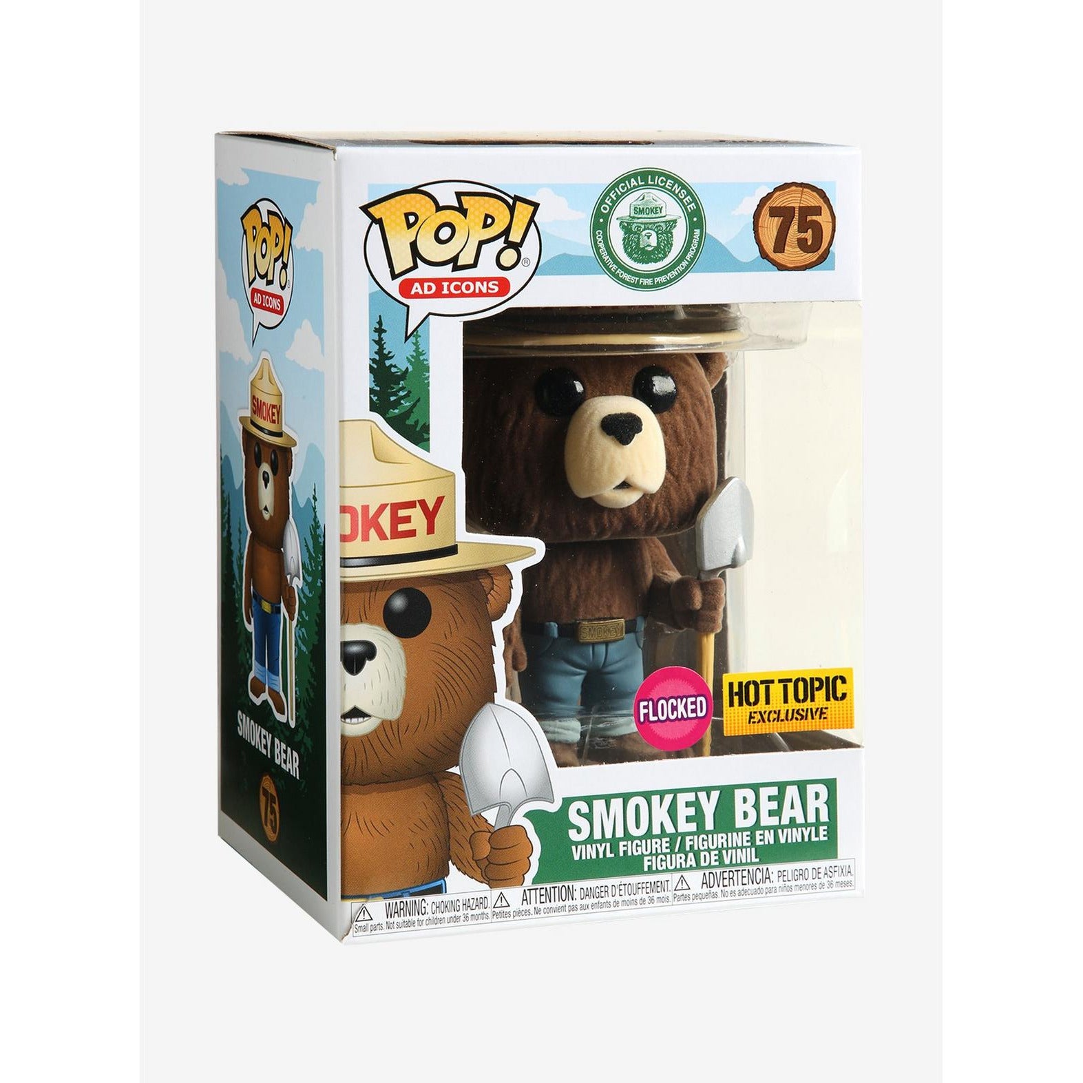 Smokey Bear Flocked Exclusive Collectible Figure - Perfect for Home Decor, Office Display, and Gift Giving