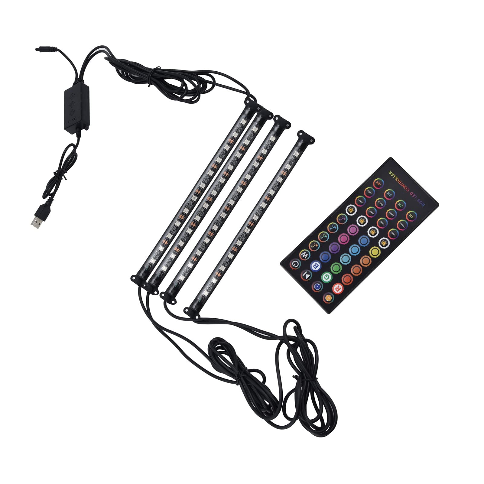 Shanrya LED Light Strip - High Brightness USB Powered RGB Color Changing Ambient Lighting for Bedroom, Living Room, Party, Bar, KTV | Mood Lighting & Home Decoration