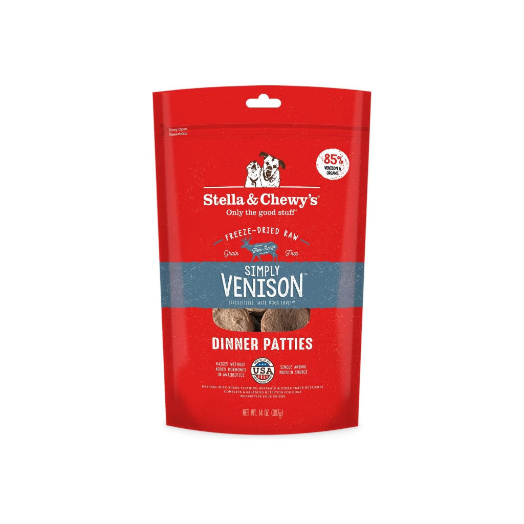 Stella & Chewy's Freeze-Dried Raw Dinner Patties for Dogs - 14oz & 25oz Sizes | Grain-Free, High-Protein, Complete Nutrition for Healthy Digestion | Perfect for Small & Large Breeds, Travel & Training Treats