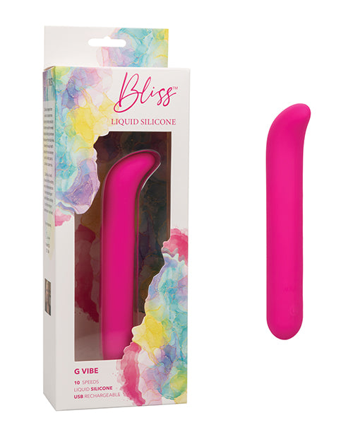 Bliss Liquid G Vibe - Rechargeable Silicone G-Spot Vibrator for Women, Pink | Waterproof & Powerful Clitoral Stimulation | Perfect for Solo Play & Couples Intimacy