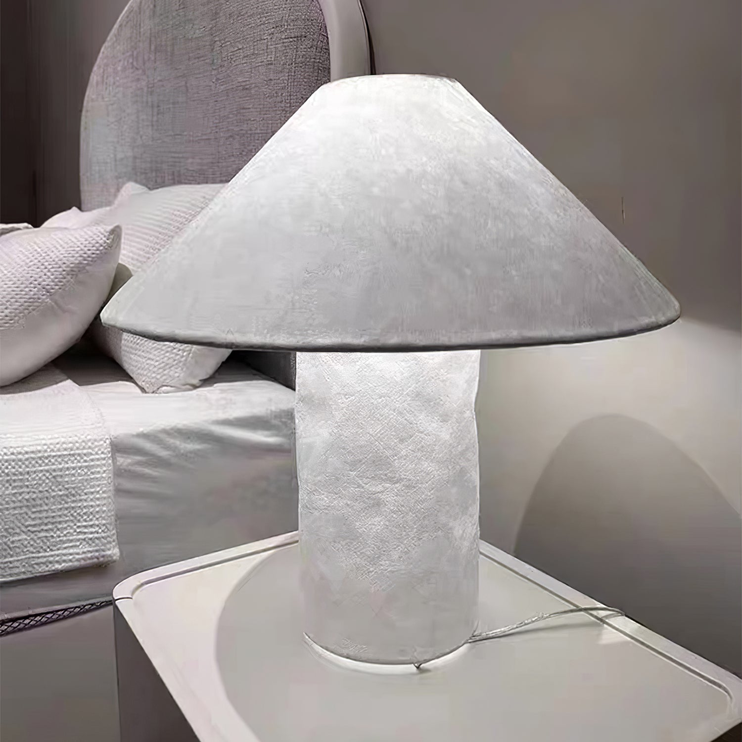 Crinkle Paper Table Lamp - Modern Decorative LED Light for Bedroom, Living Room & Office - Eco-Friendly Home Decor Gift Idea