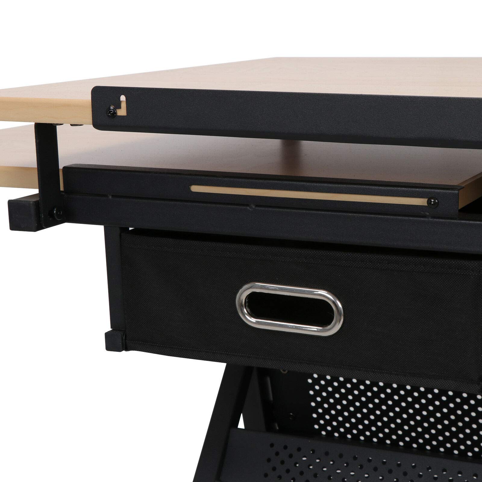 Adjustable Folding Drafting Table with Drawer - Architect & Artist Drawing Desk for Home Office, Studio or School | Perfect for Sketching, Painting, Crafting and Design Work