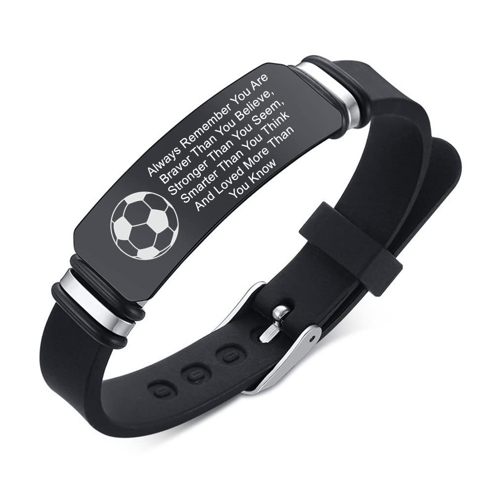 Personalized Inspirational Sports Bracelet - Adjustable Motivational Wristband for Football, Basketball, Soccer, Baseball & Softball Players - Perfect Athlete Gift for Birthday, Graduation & Training - Ideal for Teens & Adults - Wear for Games, Workouts & Daily Motivation