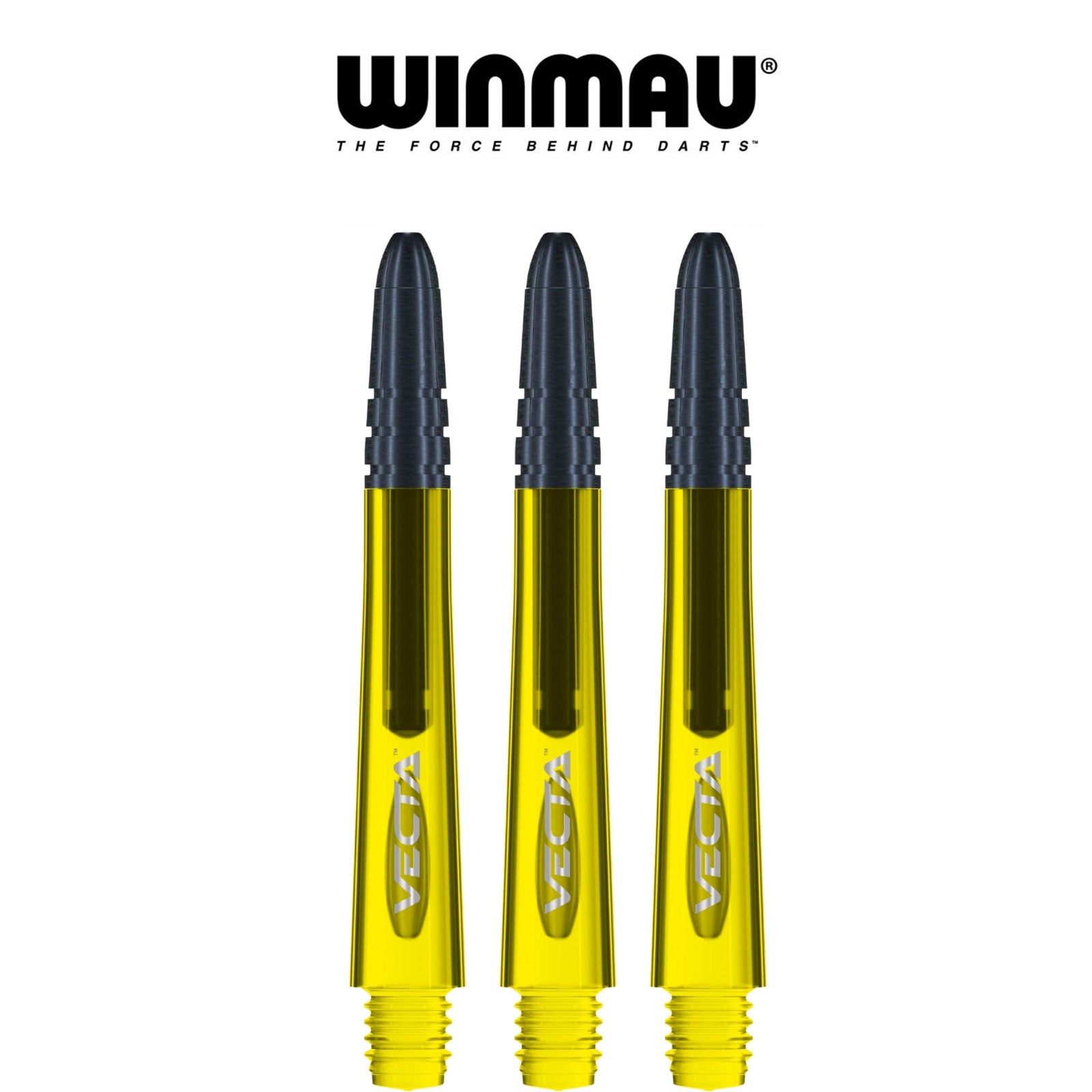 WINMAU Vecta Composite Dart Shafts - Medium Yellow (2-Pack) | Durable & Lightweight Dart Accessories for Professional & Casual Players | Perfect for Bars, Tournaments & Home Practice
