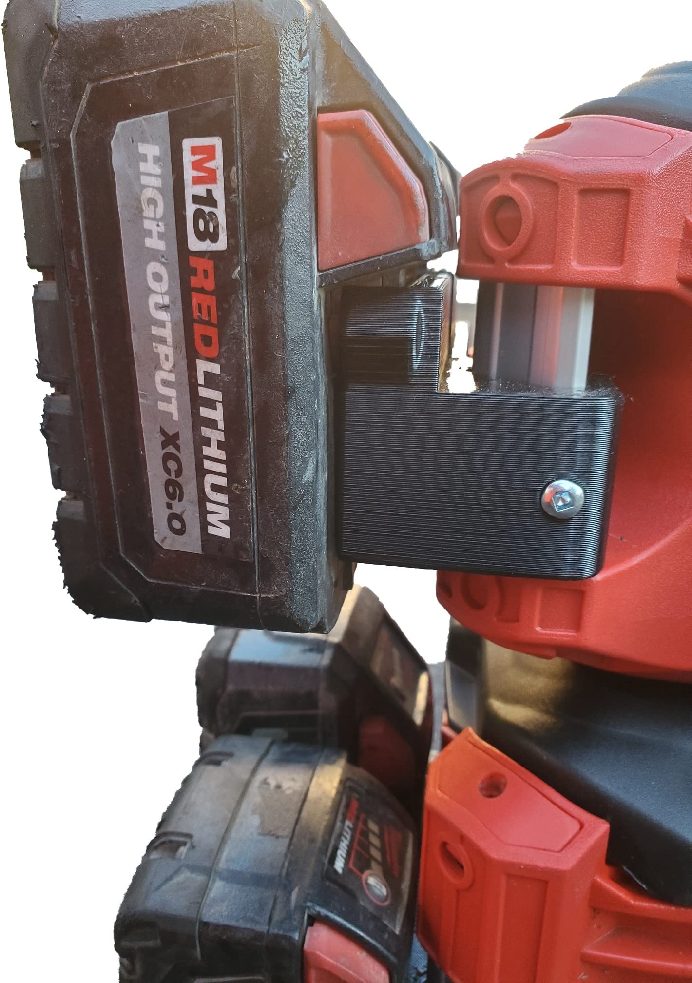 Milwaukee Packout Toolbox Side Battery Holder - Secure & Convenient Power Tool Accessory for On-Site Work & DIY Projects