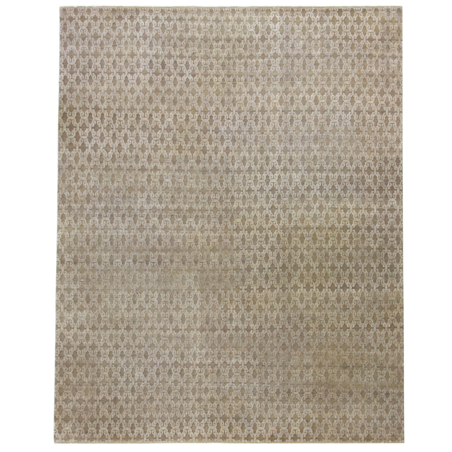 Luxury Brown Alchemy Transitional Wool Silk Blend Rug 8'1 x 10'3 - Perfect for Living Room, Bedroom & Office Decor
