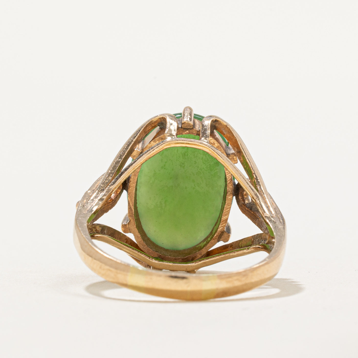 Exquisite 7.00ct Nephrite Jade Openwork Cocktail Ring - Size 9.25 | Handcrafted Jewelry for Women | Perfect for Evening Parties, Weddings & Special Occasions