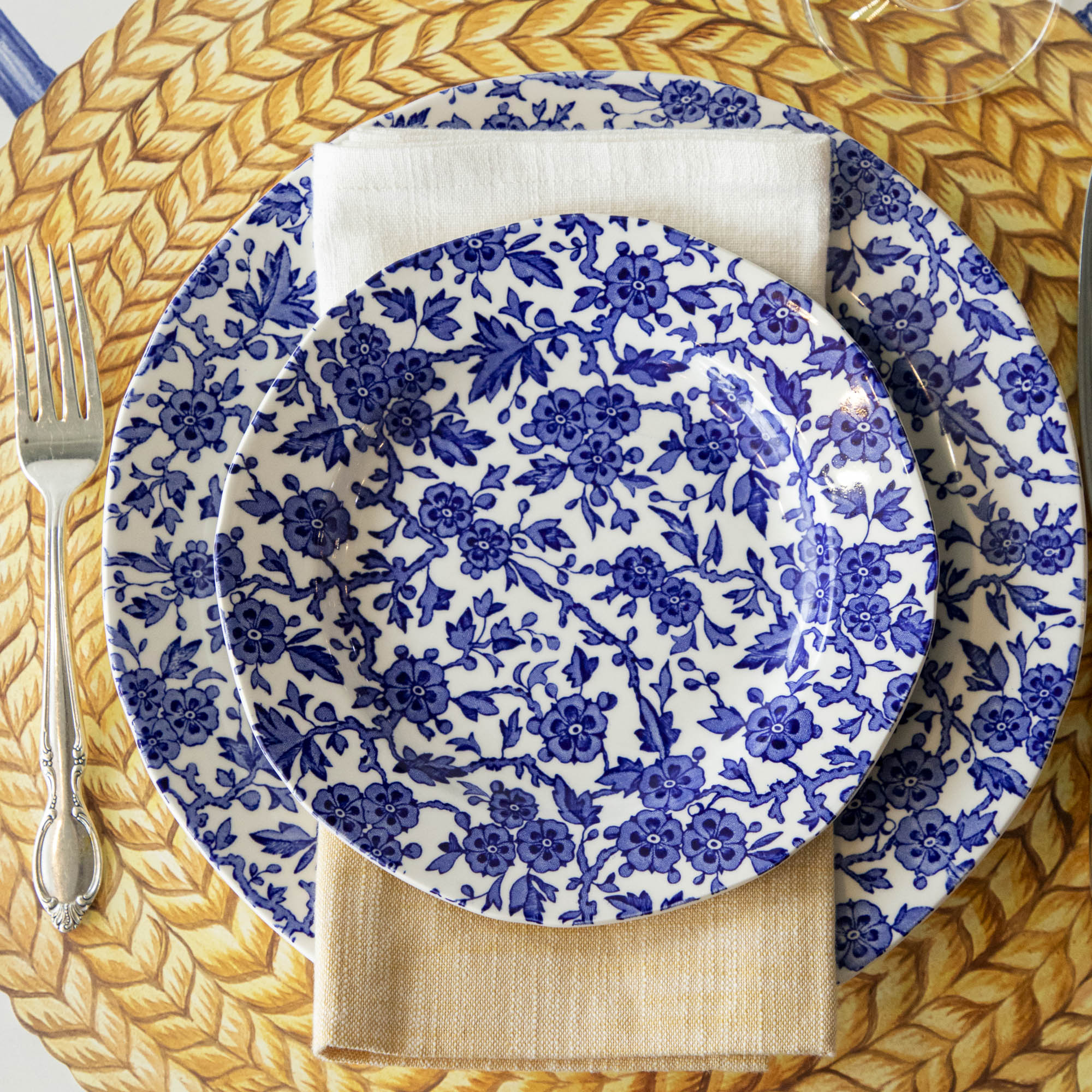 Burleigh Blue Arden Dinnerware Set - Elegant Ceramic Plates, Bowls & Mugs for Fine Dining & Home Entertaining