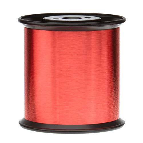 Premium 34 AWG Enameled Copper Magnet Wire - Heavy Build, 2.5 lb Spool (19593 ft Length, 0.0075