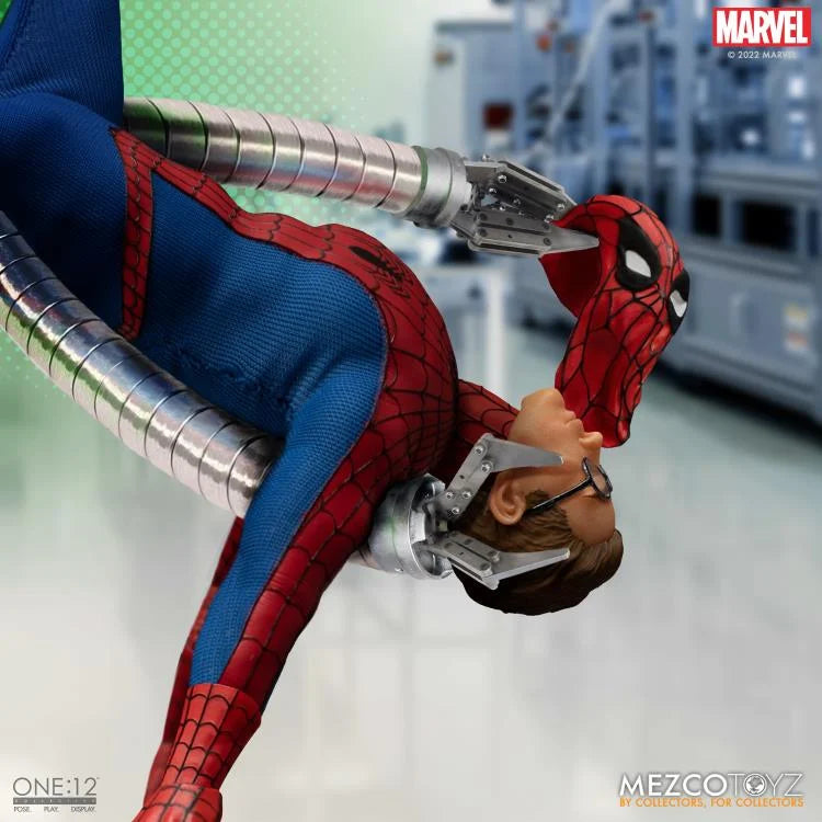 Mezco One:12 Collective Amazing Spider-Man Deluxe Edition Action Figure - Premium Collectible for Marvel Fans, Home Display & Gift Idea