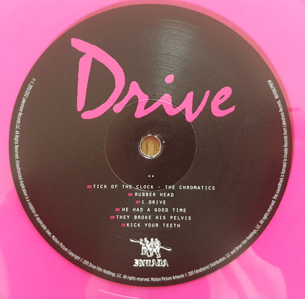 Drive Original Motion Picture Soundtrack by Cliff Martinez - Limited Edition 2xLP Vinyl Album with Collectible Pin (Near Mint Condition) - Perfect for Movie Lovers & Vinyl Collectors