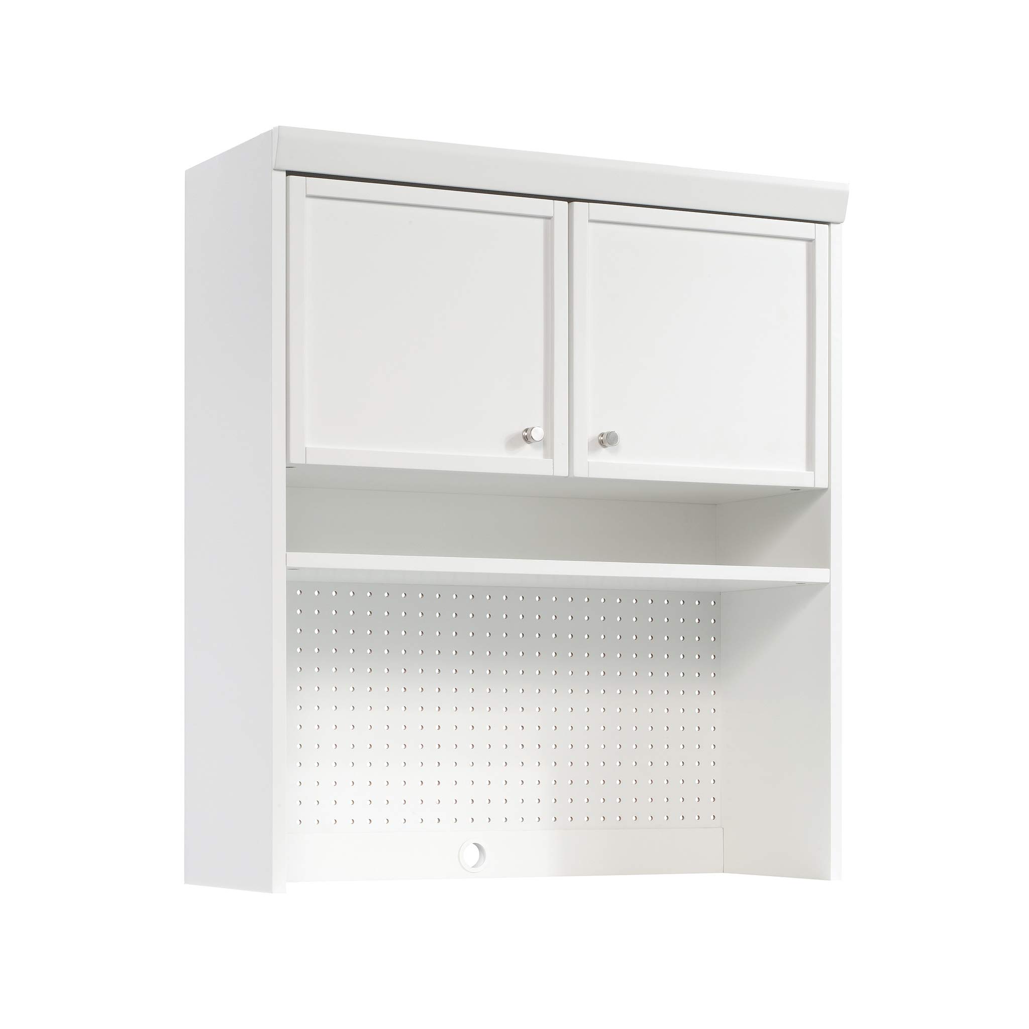Sauder Craft Pro Series Storage Hutch with Adjustable Shelves - White Craft Organizer for Scrapbooking, Sewing & DIY Supplies - Perfect for Craft Room, Office & Home Organization