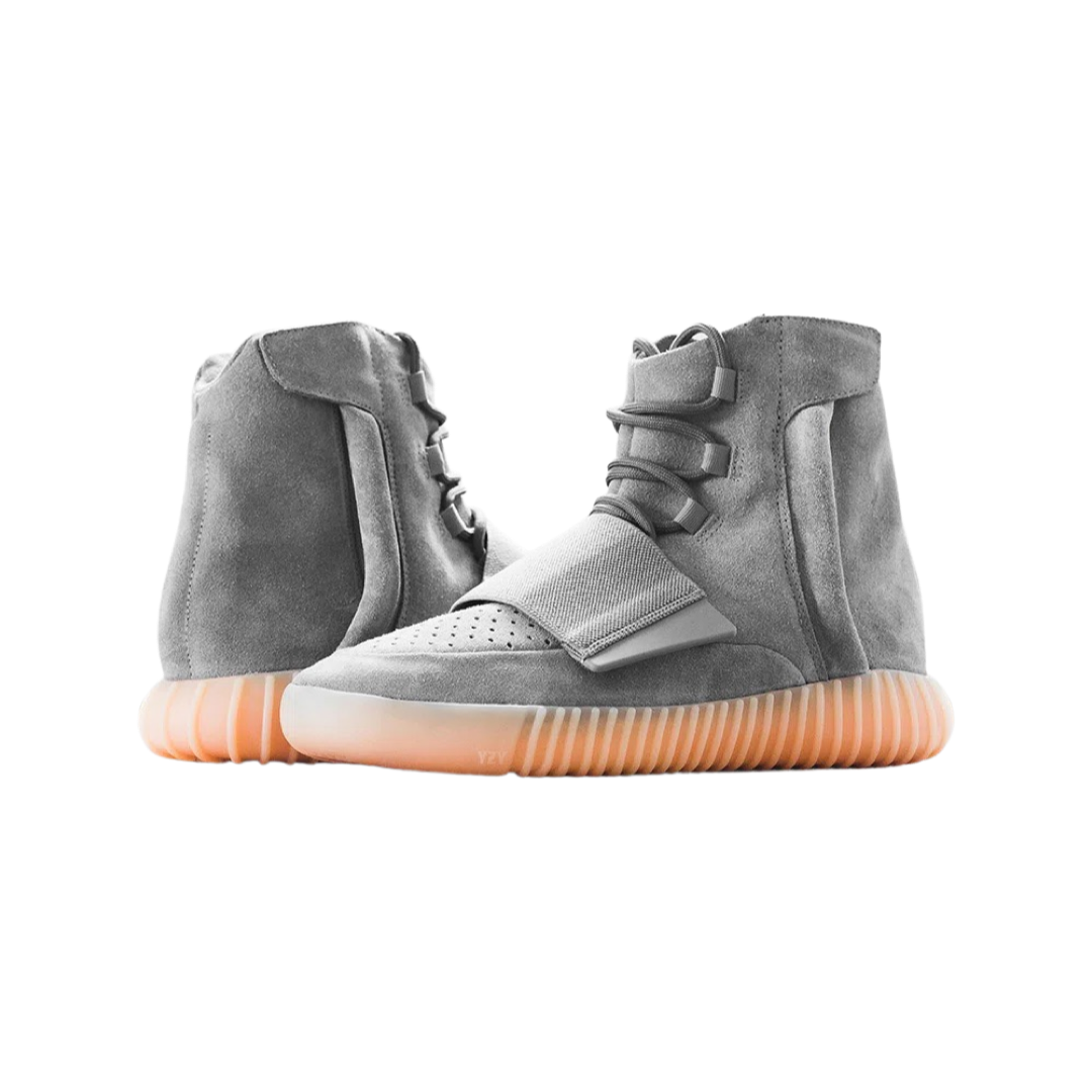 Adidas Yeezy Boost 750 Light Grey Glow in the Dark Sneakers - Men's Running Shoes for Night Jogging & Urban Streetwear Fashion