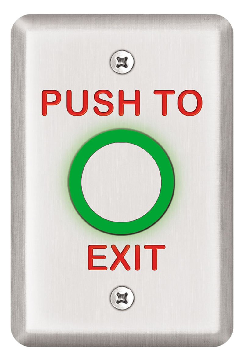 SDC 463U Piezoelectric Stainless Steel Push Button Switch - Vandal Proof Aluminum Exit Switch for Access Control, Security Systems & Industrial Applications